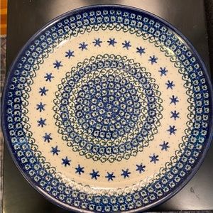 10.25” Polish Pottery Dinner Plate. Unikat. Great condition.